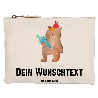 Mr. & Mrs. Panda Personalized Toiletry Bag – Bear School Cone, XL