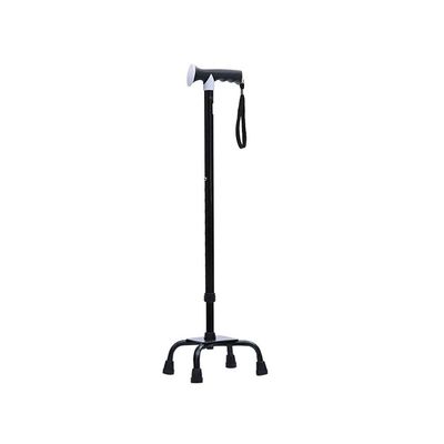 HWSY Adjustable Non-Slip Telescoping Aluminum Cane with 4-Leg Base