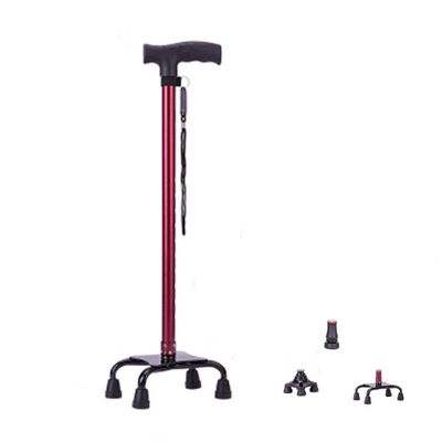 Adjustable Four-Leg Walking Cane for Seniors
