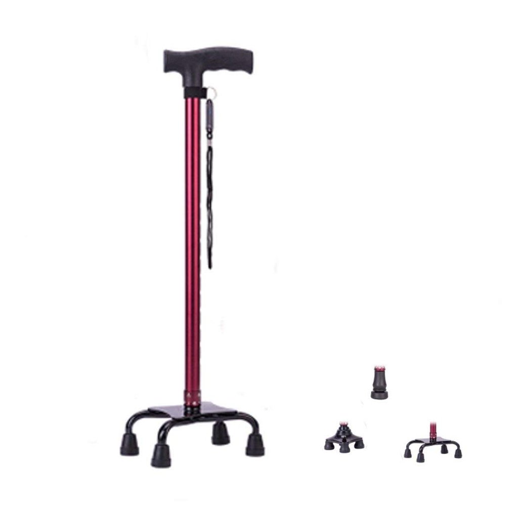 Adjustable Four-Leg Walking Cane for Seniors