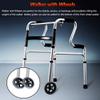 HWSY Senior Walker with 2 Wheels and Bath Seat, Folding Aluminum Walker view 4