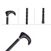 HWSY Walking Cane, Solid Wood, Non-Slip, Black, 92 cm view 3