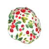 Tropical Cherry Watercolor Shower Cap for Women, Reusable Double-Layer Waterproof Cap with Soft PEVA Lining view 2