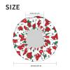 Old School Rose Cherry Bow Double-Layer Shower Cap for Women view 3