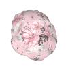 Pink Watercolor Flowers and Leaves Shower Cap for Women view 2
