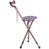 HWSY Folding Cane Chair, Height-Adjustable Lightweight Tripod Walking Cane and Seat view 1