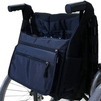 HWSY Waterproof Wheelchair Bag, Universal Multifunctional Wheelchair Backpack, Storage Bag, Hands-Free Bag, Organizer, Accessory, Travel Bag for Wheelchair Users, Interesting