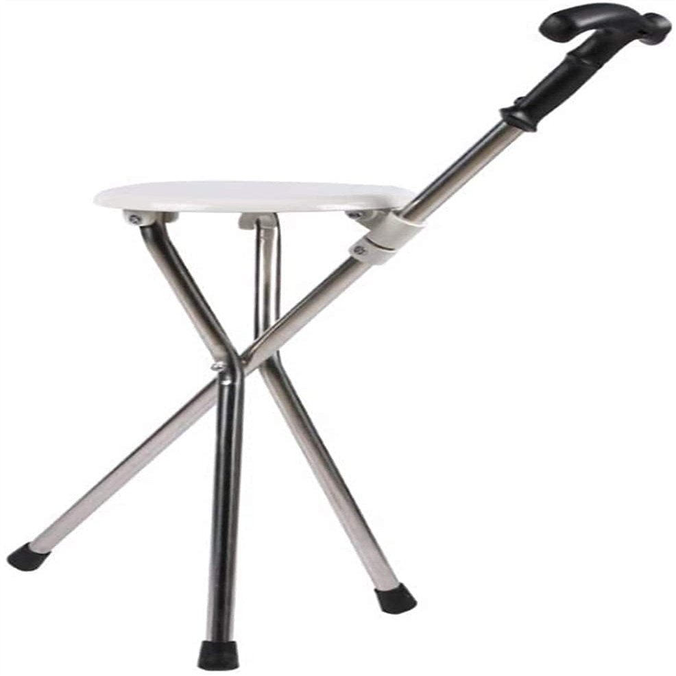 HWSY Practical Stainless Steel Crutches, Foldable, with Non-Slip Tips, PP Pads, 22 mm Tubes