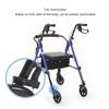 HWSY Electric Wheelchair Transport Rollator with Seat and Wheels, Foldable Walker and Transport Chair view 2