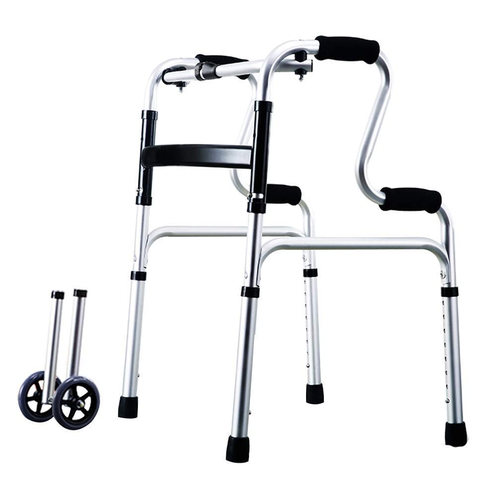 HWSY Compact Medical Rollator Walker for Adults, Lightweight Folding Aluminum Frame