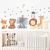 Animal Wall Stickers for Kids’ Rooms – Elephant, Penguin, Giraffe & Rabbit view 2