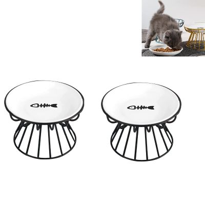 2-Pack Elevated Cat Food Bowls