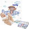 YGFADH Personalized Baby Blanket with Name and Design Color, Soft Flannel Blanket for Boys and Girls (Baby Blanket 7) view 1