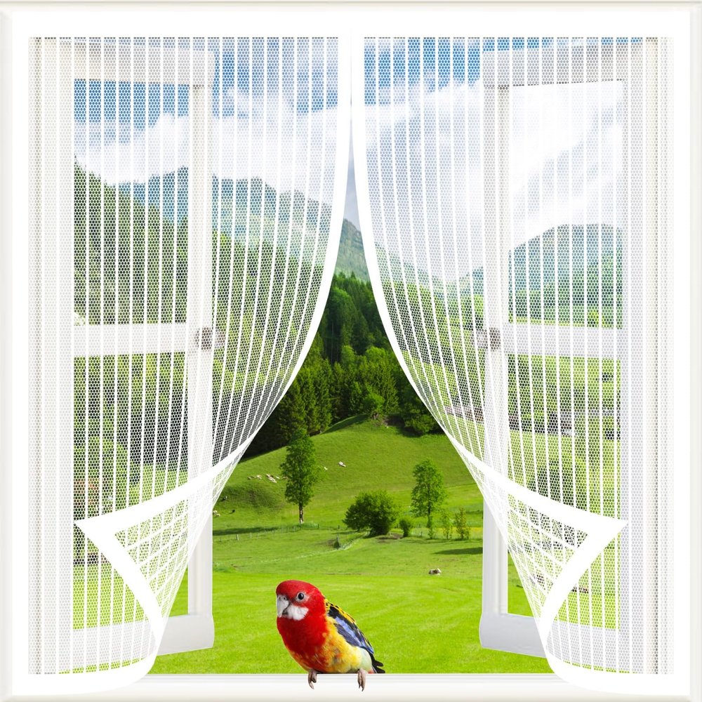 Self-Adhesive Mosquito Net for Windows, 55 x 160 cm, White