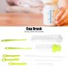5-Piece Water Bottle and Cup Brush Set, Long Handles, Green view 3