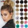 Curly Wavy Synthetic Donut Bun Hairpiece with Elastic Band view 2