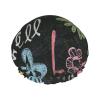 Live Love Waterproof Shower Cap with Chalkboard Print view 1