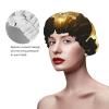 Gold Rose Print Women's Reusable Waterproof Shower Cap view 4