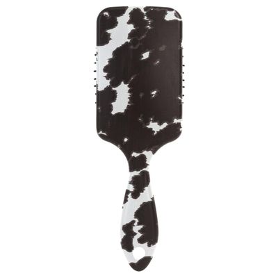 Black and White Leopard Hair Brush for Women and Girls, Anti-Static Air-Cushion Comb for Long, Thick, Curly, Wavy, Dry, or Damaged Hair