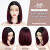 FASHION IDOL 25 cm Bob Lace Front Wig, Pre-Plucked Brazilian Virgin Human Hair view 3