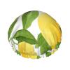 Lemon Yellow Tree-Print Shower Cap for Women, Adjustable and Double-Layer Waterproof view 1