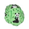 Cute Cartoon Panda Shower Cap for Women, Adjustable, Double-Layer Waterproof, Reusable view 2