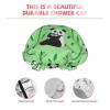 Cute Cartoon Panda Shower Cap for Women, Adjustable, Double-Layer Waterproof, Reusable view 4