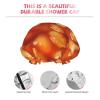 Women's Bean and Tomato Sauce Print Shower Cap, Adjustable, Double-Layer Waterproof, Reusable view 4