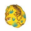 Cute Tiger Shower Cap for Women, Adjustable and Double-Layer Waterproof view 2