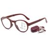 VEVESMUNDO Round Foldable Progressive Reading Glasses, Red, +2.5 view 1
