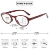 VEVESMUNDO Round Foldable Progressive Reading Glasses, Red, +2.5 view 2