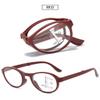 VEVESMUNDO Round Foldable Progressive Reading Glasses, Red, +2.5 view 3