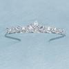 Silver-Tone Crystal Tiara with Sparkling Rhinestones view 2