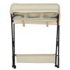 Homewell Baby Changing Table with Foldable Changing Station, Pad, Safety Belt and Storage view 4