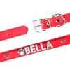 SARUEL DIY Personalized Name Dog Collar with Buckle, Red, L view 3