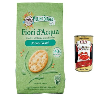 Italian Gourmet Bundle: 12 x Fiori d'Acqua Meno Grassi, 250 g + Italian Gourmet Polpa