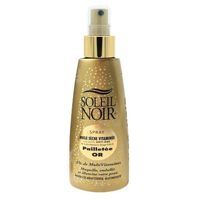 Soleil Noir Dry Oil Spray, Vitamin Glitter, Gold, 150 ml