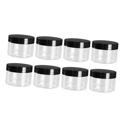 Healeved 8-Pack 120 ml Small PET Cream Jars, Round, Leakproof