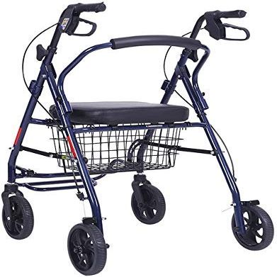 HWSY Rollator Walker, Upright, Ultra-Lightweight Aluminum, 4-Wheel Walker for Seniors
