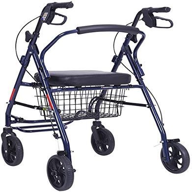 HWSY Rollator Walker, Upright, Ultra-Lightweight Aluminum, 4-Wheel Walker for Seniors