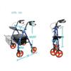HWSY Lightweight Aluminum Folding Rollator Walker view 2
