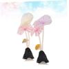 Silicone Lotus Leaf Mushroom Aquarium Decorations, 4-Piece Set, Luminous view 4