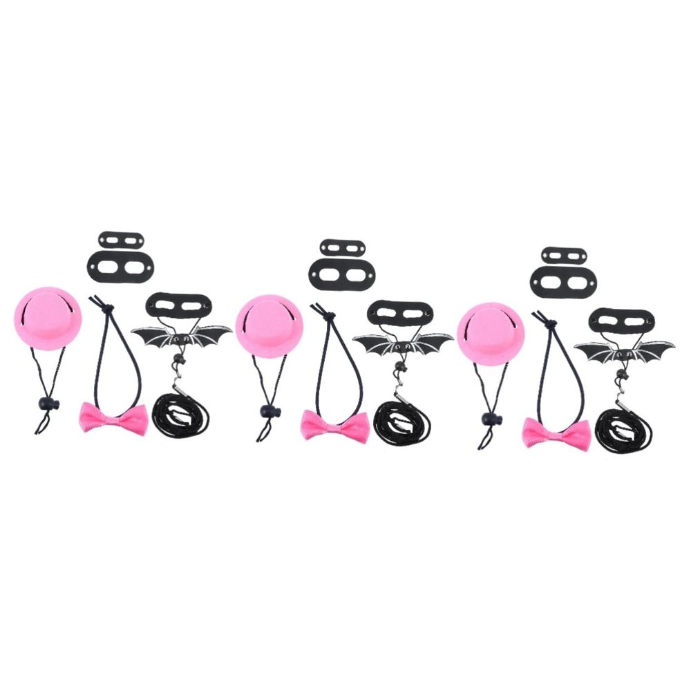 Mipcase 3-Piece Valentine’s Day Outfit Set with Lizard Leashes, Hats and Bow Ties