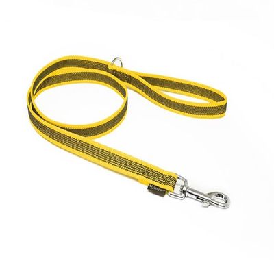Mystique Rubberized Leash 20 mm with Hand Loop, Standard Carabiner, Yellow, 2 m