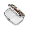 Sea Pebble Rocks Stones Pill Organizer, 2 Compartments, Portable Metal Medicine Case view 2