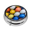 Small Metal Pill Case with Construction Helmets, 3 Compartments view 2