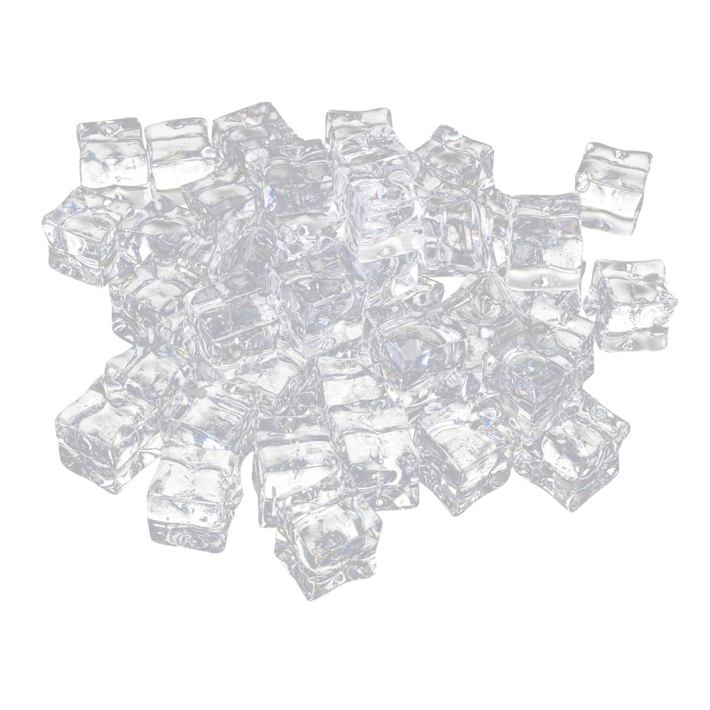FOMIYES Acrylic Fake Ice Cubes, 50 Pieces, 20 mm, Clear