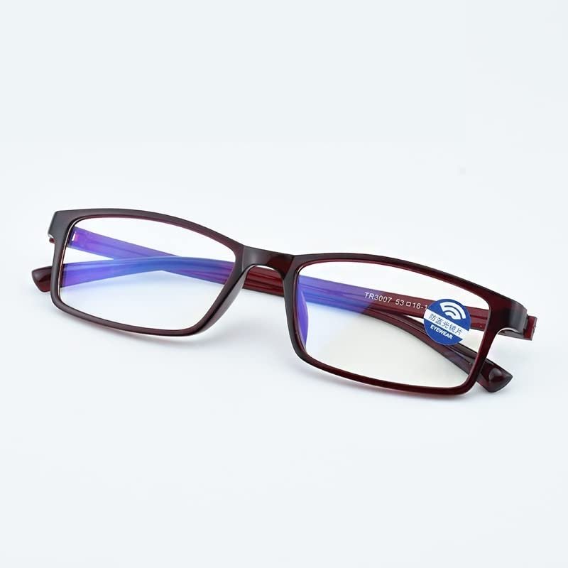 NOVESIXTDAT Classic Reading Glasses with Rectangular Frame, Blue-Light-Blocking HD Readers for Men, Red, +2.50