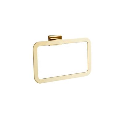 FFOCCO Gold Square Wall-Mounted Towel Ring
