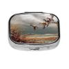 Printed Flying Wild Ducks Pill Case with 3 Compartments view 1